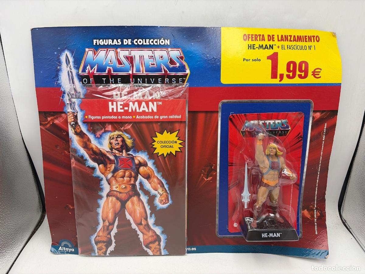 Figuras Masters del Universo: MASTERS OF THE UNIVERSE. FIGURA HE-MAN + LIBRETO N&ordm; 1. COLECCI&Oacute;N OFICIAL ALTAYA.