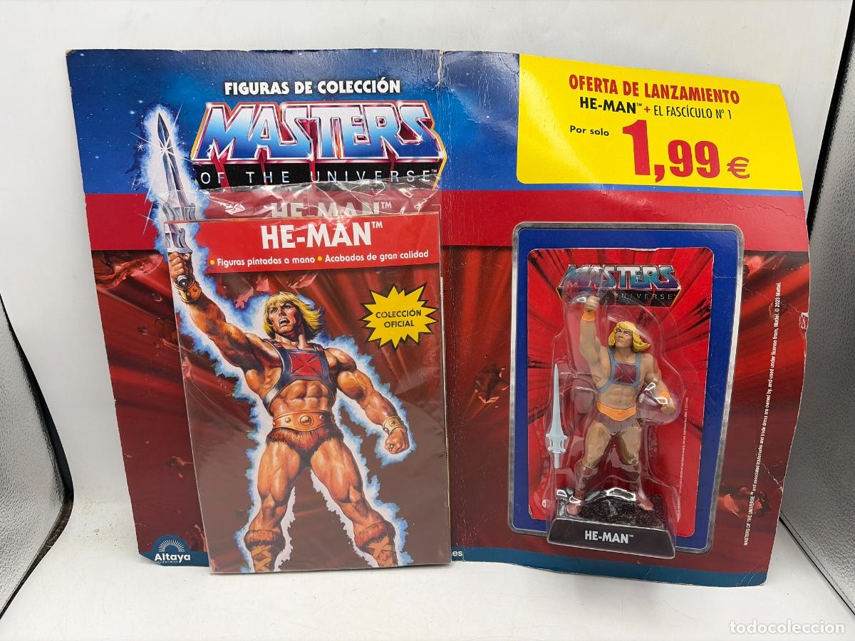 Figuras Masters del Universo: MASTERS OF THE UNIVERSE. FIGURA HE-MAN + LIBRETO N&ordm; 1. COLECCI&Oacute;N OFICIAL ALTAYA.