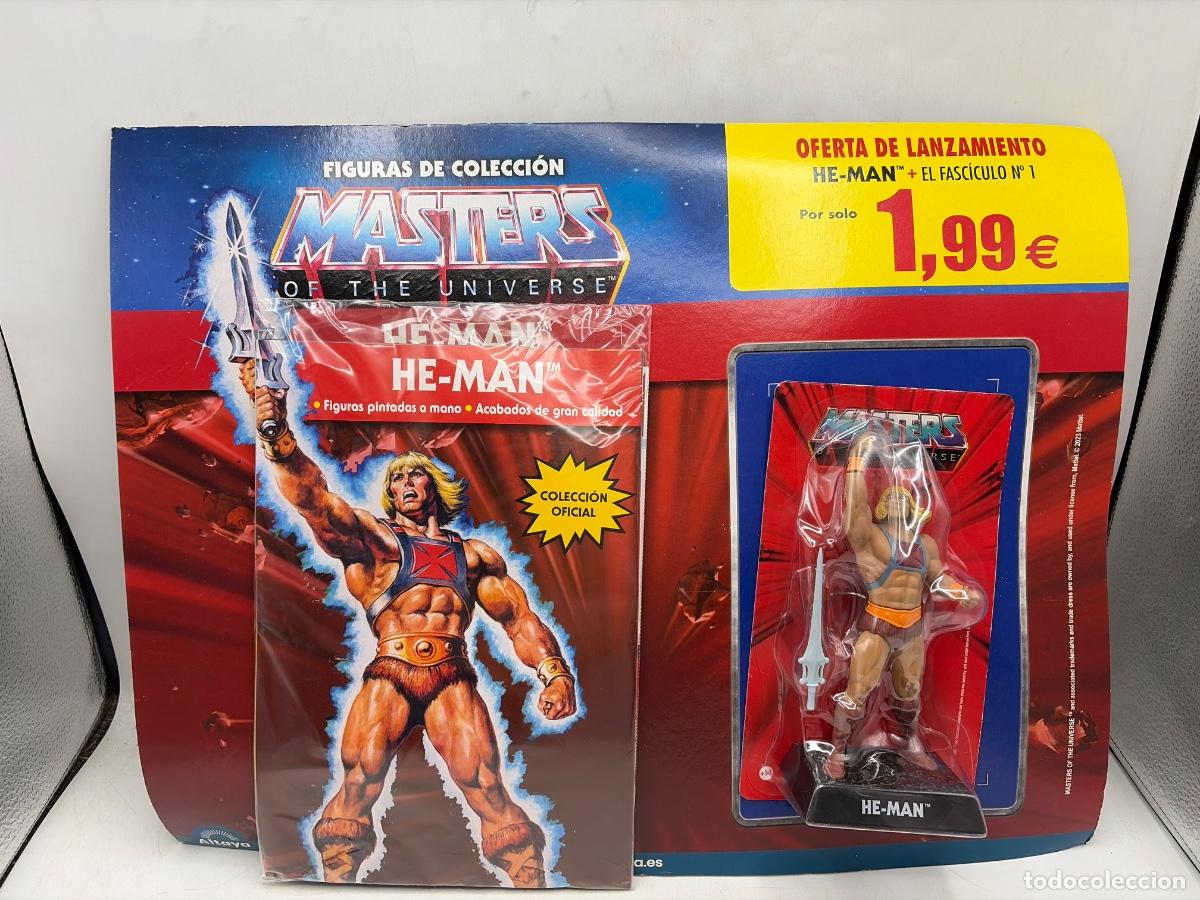 Figuras Masters del Universo: MASTERS OF THE UNIVERSE. FIGURA HE-MAN + LIBRETO N&ordm; 1. COLECCI&Oacute;N OFICIAL ALTAYA.