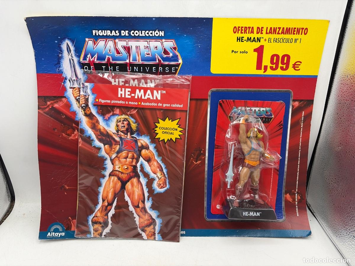 Figuras Masters del Universo: MASTERS OF THE UNIVERSE. FIGURA HE-MAN + LIBRETO N&ordm; 1. COLECCI&Oacute;N OFICIAL ALTAYA.