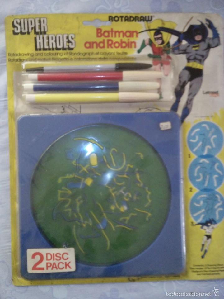 Figuras y mu&ntilde;ecos DC: antiguo juego de batman Robin rotadraw  de D.C.comics 1977 - Foto 1