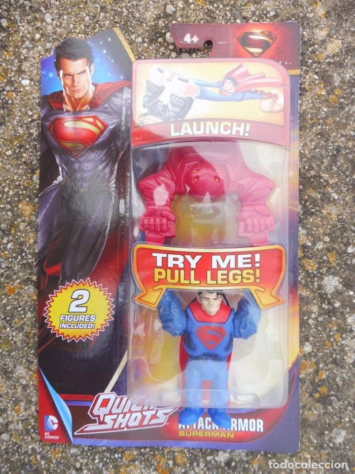 Figuras y mu&ntilde;ecos DC: Blister Quickshots quick shots Attack armor Superman Mattel 2013 - Foto 1