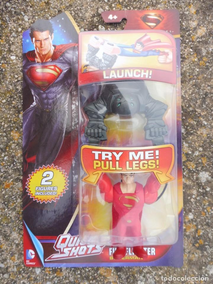 Figuras y mu&ntilde;ecos DC: Blister Quickshots quick shots Fire flighter Superman Mattel 2013 - Foto 1