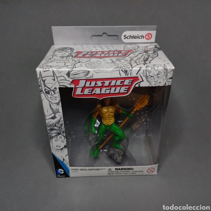 Schleich Justice League - Action Figure Aquaman, 22517, Dipinta A Mano