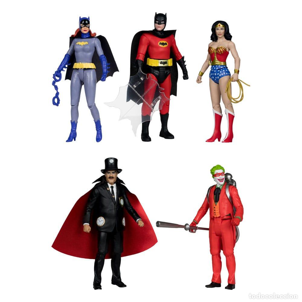 Figuras y Mu&ntilde;ecos DC: Pack de 5 Figuras Batman 1966 DC Retro Mcfarlane Toys