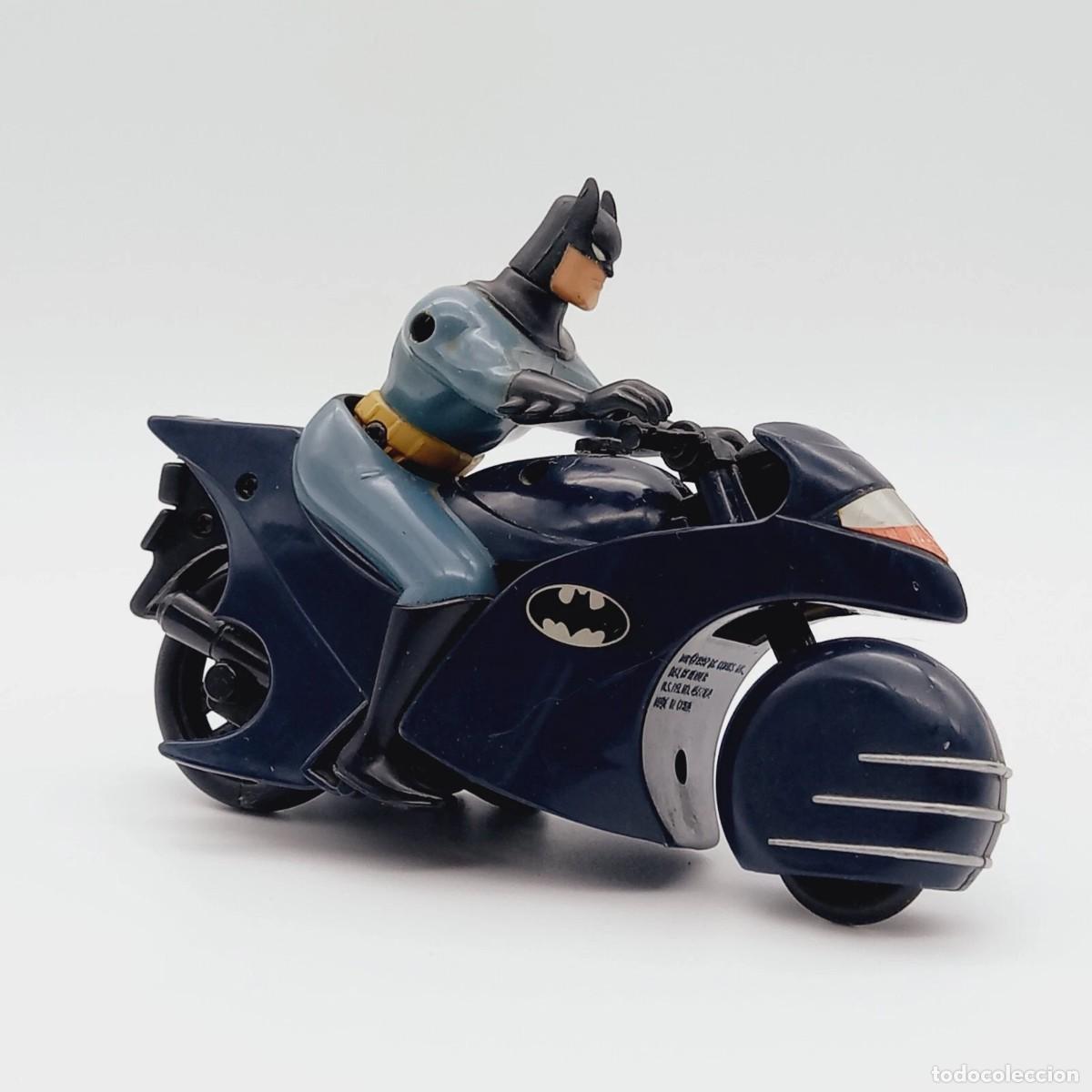 Figuras y Mu&ntilde;ecos DC: Mu&ntilde;eco articulado Batman Animated Series Batcycle DC Comics 1992 Kenner vintage con moto