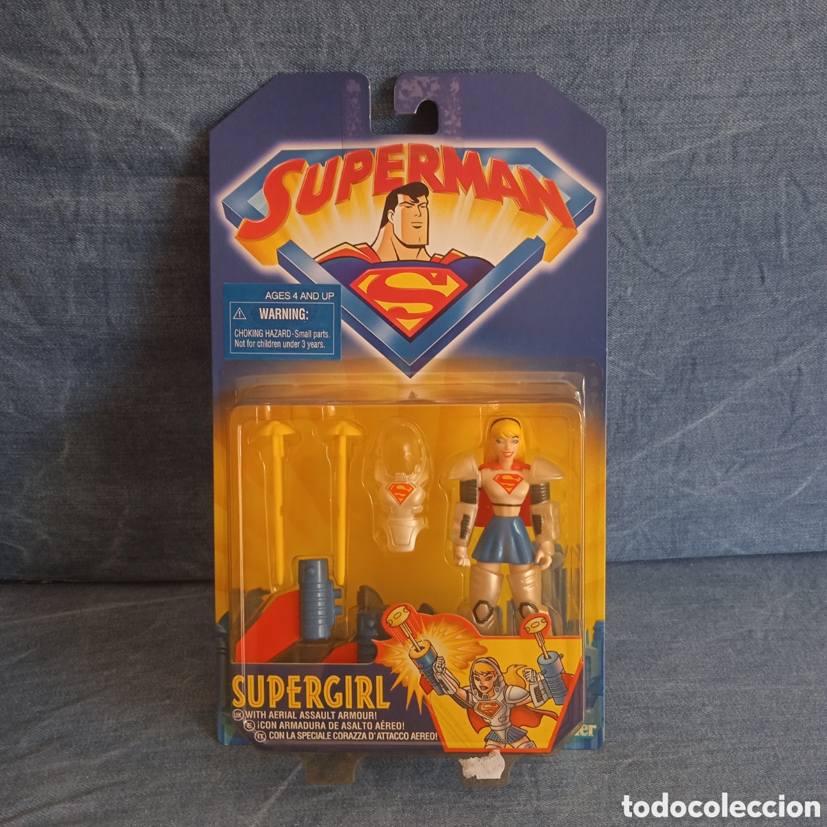 Figuras y mu&ntilde;ecos DC: Figura Supergirl Kenner 1998 en blister Superman Animated dise&ntilde;o Bruce Timm