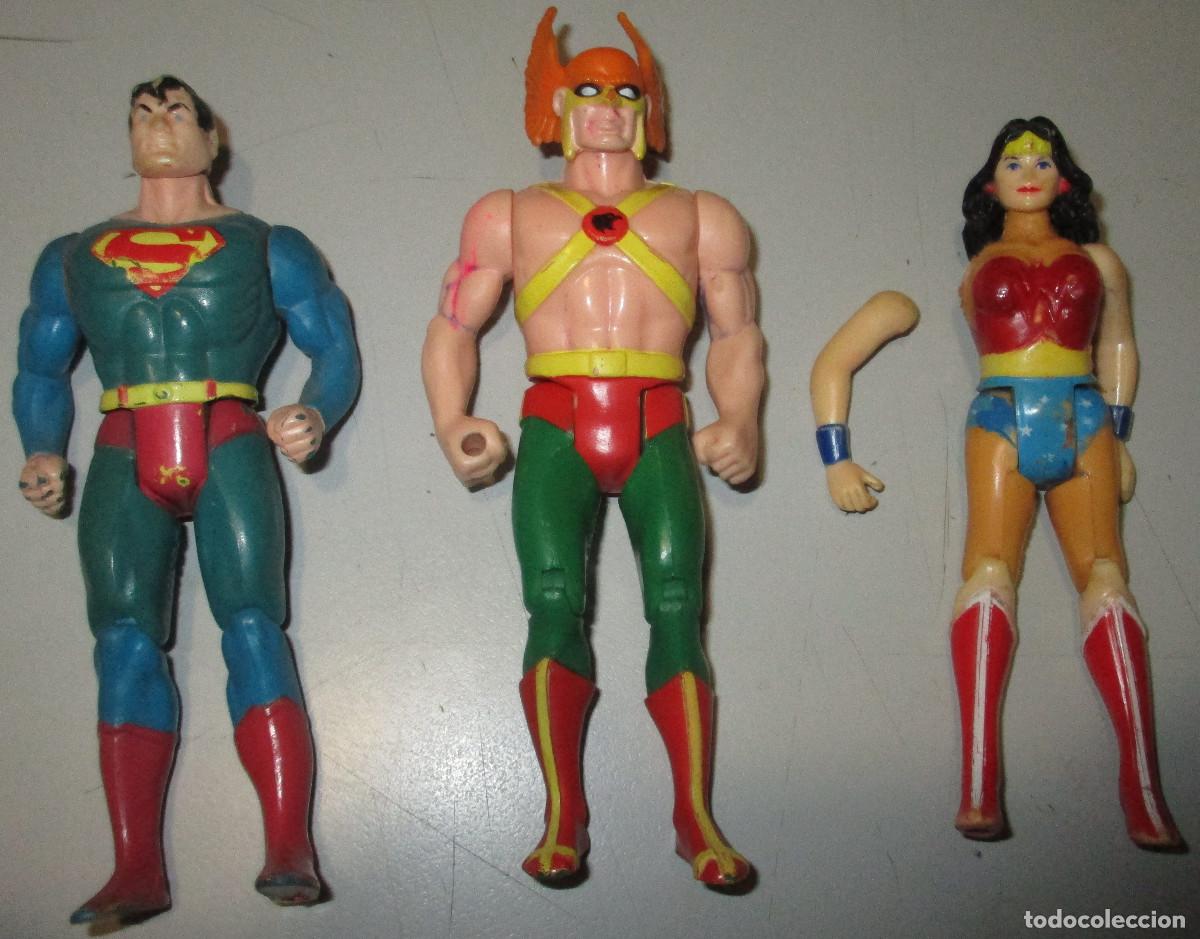 Figuras y mu&ntilde;ecos DC: 3 figuras SUPER POWERS DC, SUPERMAN - HAWKMAN - WONDER WOMAN, KENNER 1984