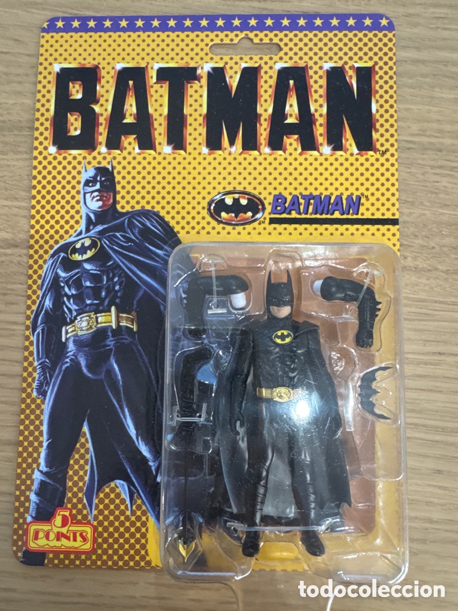 Figuras y mu&ntilde;ecos DC: Pack Figuras Batman 1989 5 Points Mezco (Batman, Joker Goon, The Joker y Batmobile)