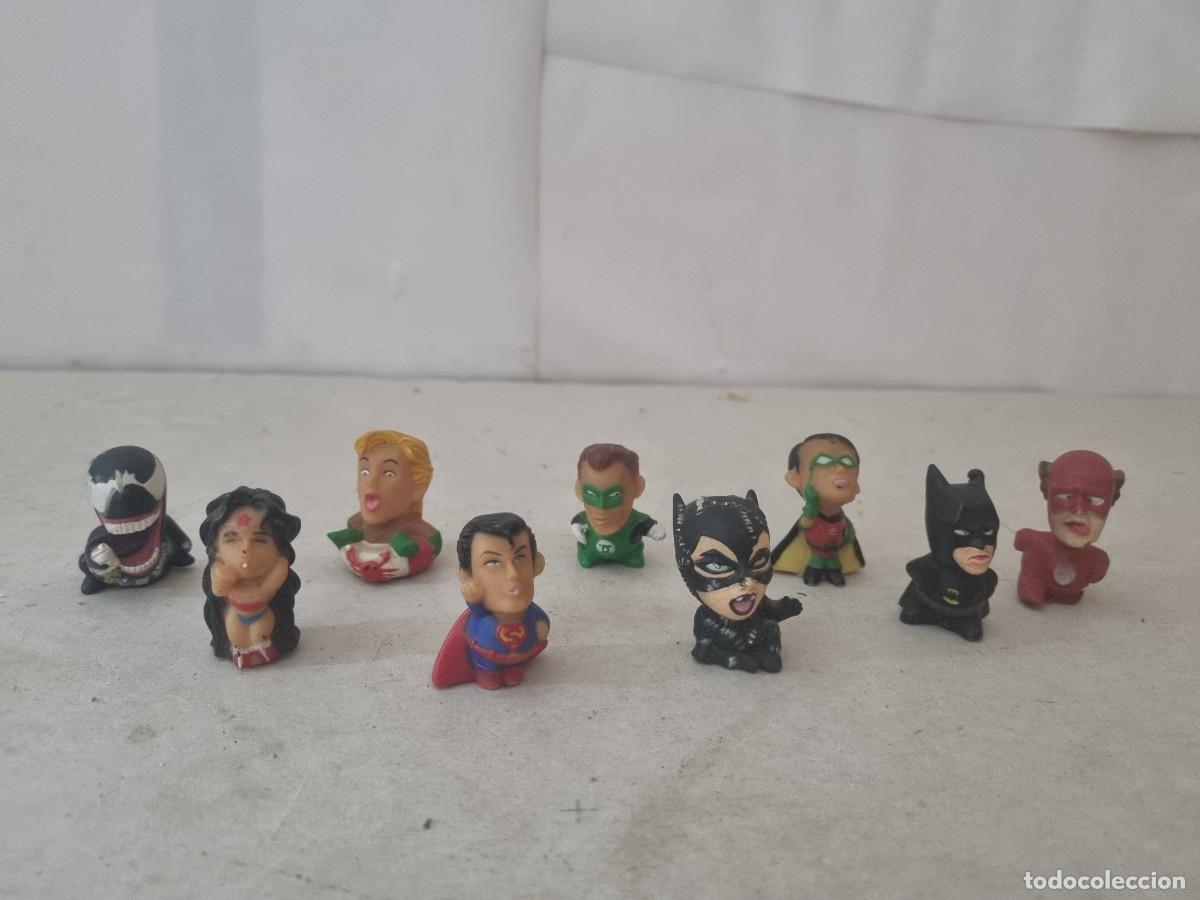 Figuras y mu&ntilde;ecos DC: Lote de 9 personajes DC Comics con caras divertidas Vstman Robin Catwoman Superman....