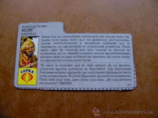 Figuras y mu&ntilde;ecos GI Joe: GI JOE FICHA VOLTAR - Foto 1