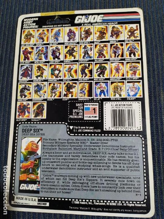 Figuras y mu&ntilde;ecos GI Joe: Carton gi joe original de los 80 deep six - Foto 2