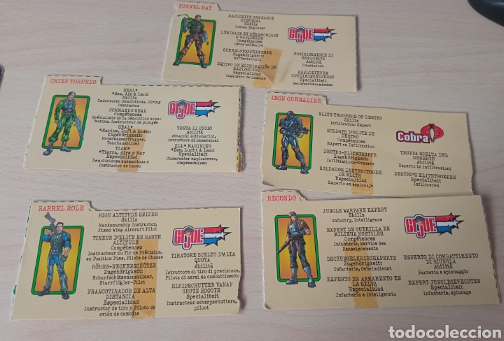 Figuras y mu&ntilde;ecos GI Joe: Lote 5 fichas gi joe - Foto 1