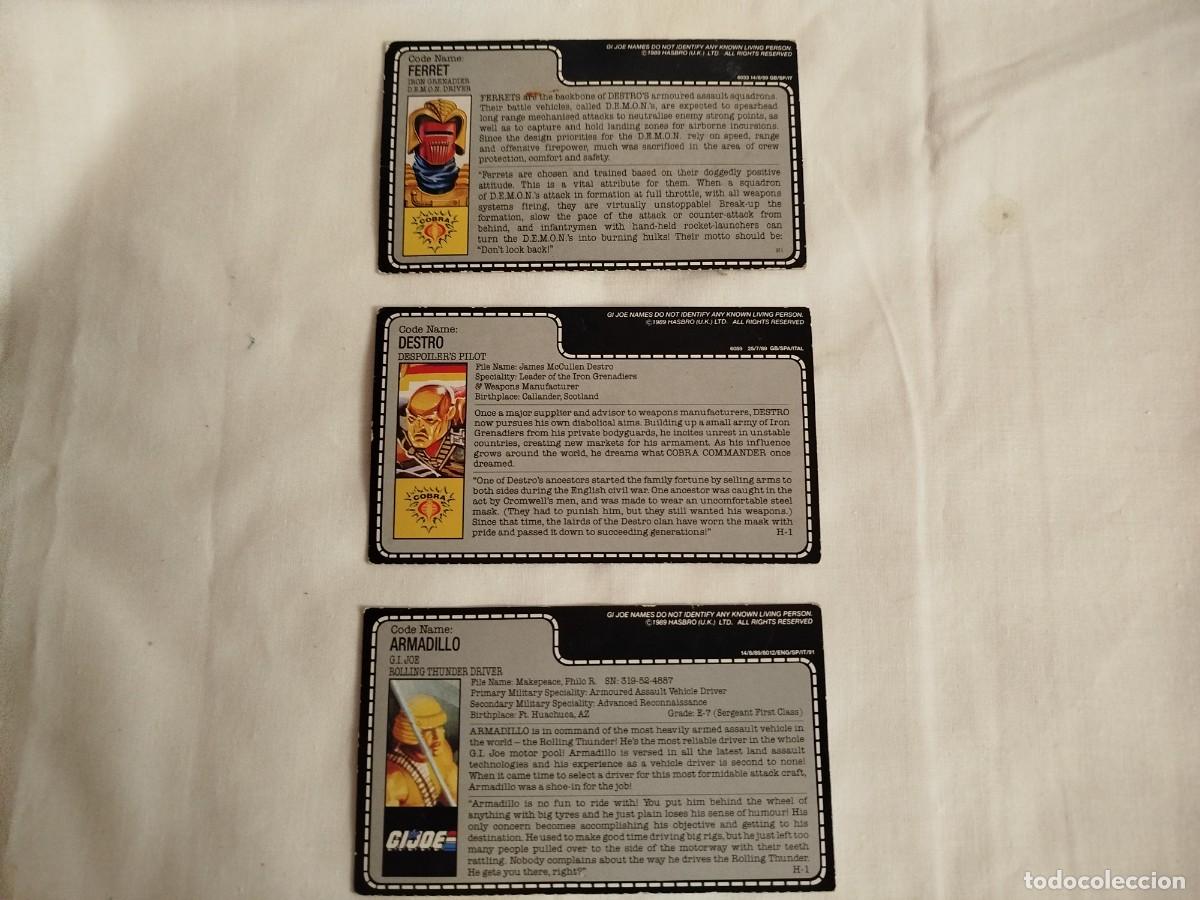 Figuras y mu&ntilde;ecos GI Joe: Fichas Gijoe. A&ntilde;o 1989 Hasbro UK - Foto 1