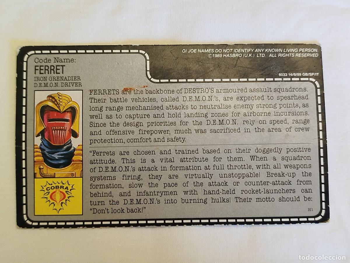 Figuras y mu&ntilde;ecos GI Joe: Fichas Gijoe. A&ntilde;o 1989 Hasbro UK - Foto 4