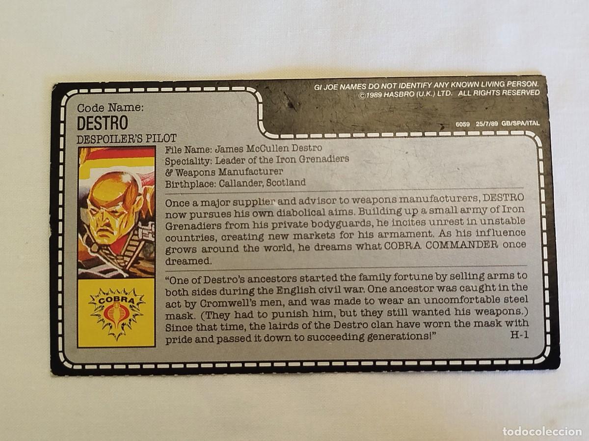Figuras y mu&ntilde;ecos GI Joe: Fichas Gijoe. A&ntilde;o 1989 Hasbro UK - Foto 6