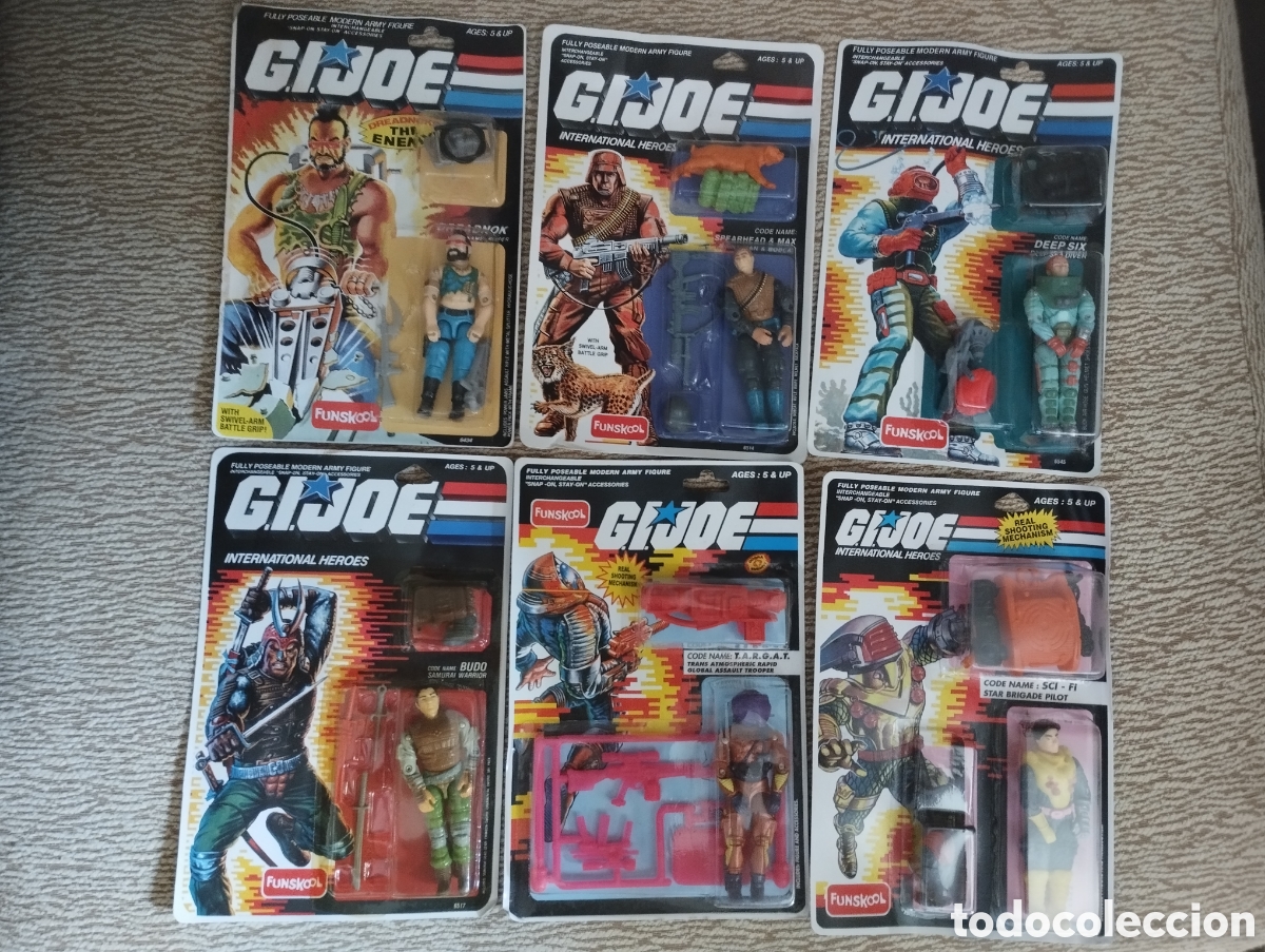 Figuras y Mu&ntilde;ecos Gi Joe: Lote Gijoe gi Joe bl&iacute;ster liquidaci&oacute;n Deep six budo mainframme cobra militar vintage