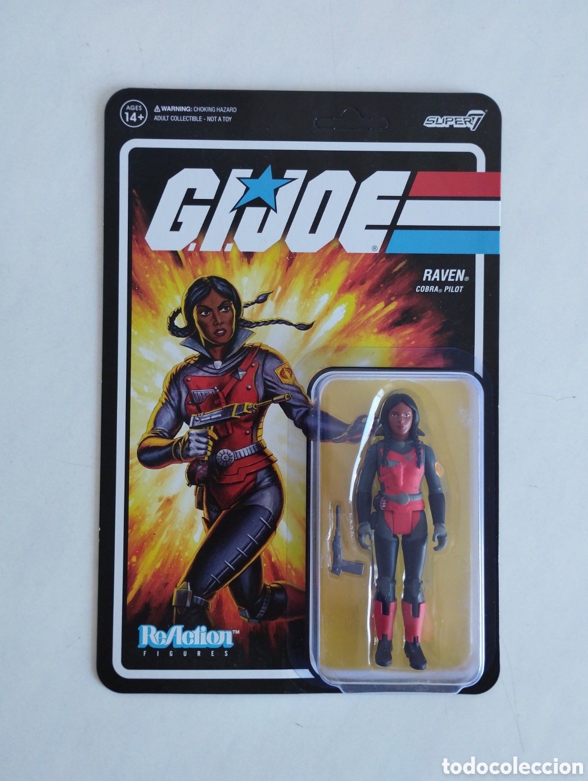 Figuras y Mu&ntilde;ecos Gi Joe: G.I.JOE RAVEN GIJOE GI JOE REACTION BLISTER SIN ABRIR HASBRO