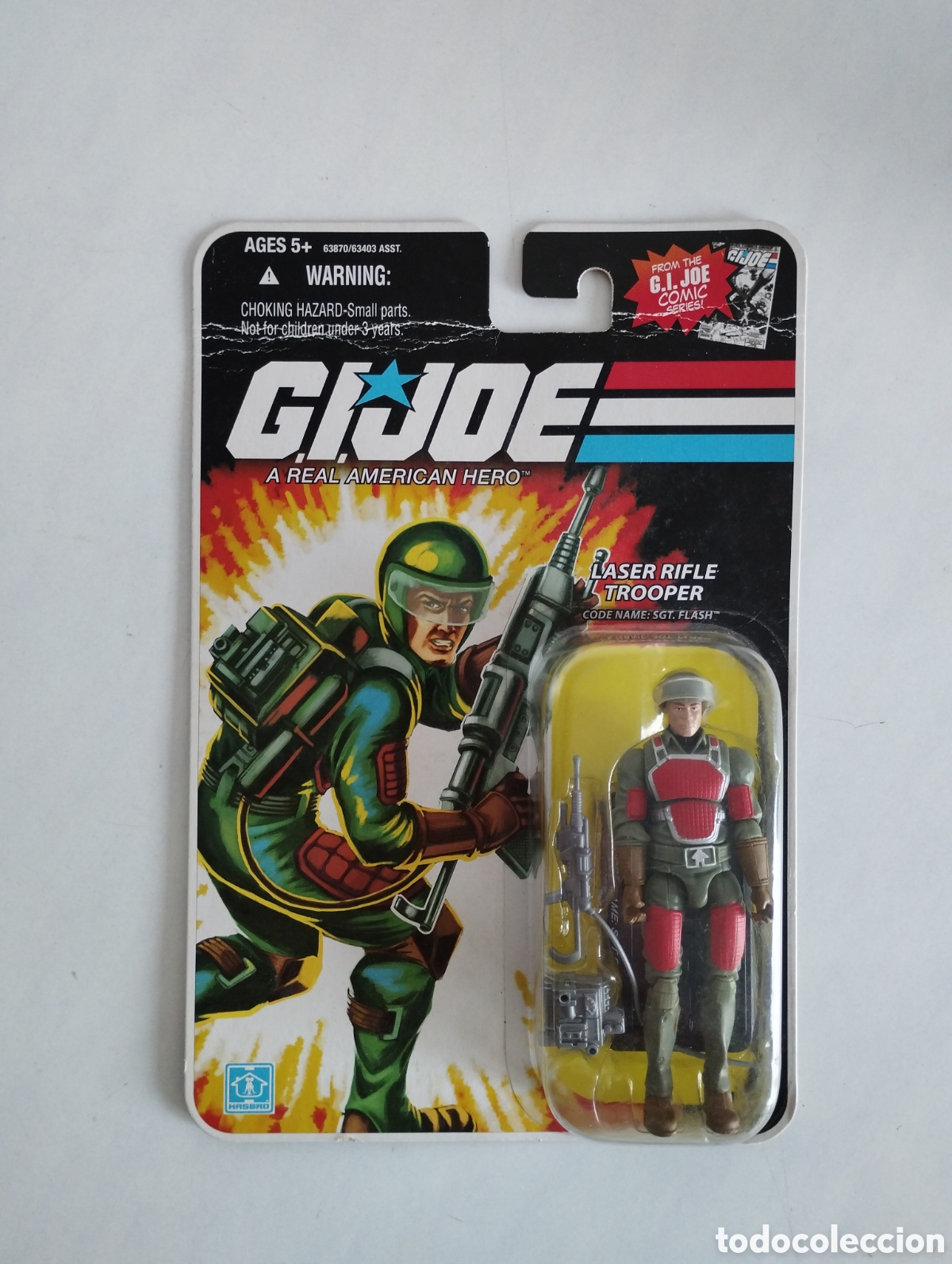 Figuras y Mu&ntilde;ecos Gi Joe: G.I. JOE LASER RIFLE TROOPER GIJOE GI JOE BLISTER SIN ABRIR HASBRO