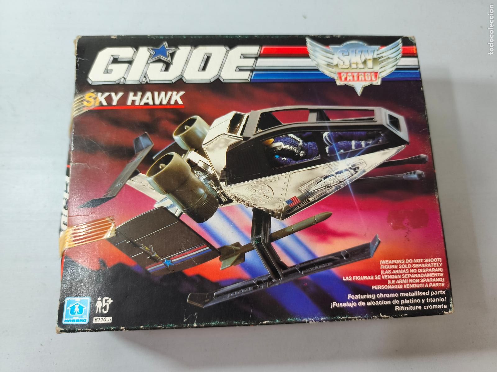 Figuras y Mu&ntilde;ecos Gi Joe: NAVE GIJOE, GI JOE,SKY PATROL, SKY HAWK, HASBRO, A&Ntilde;O 1990, EN CAJA. CC