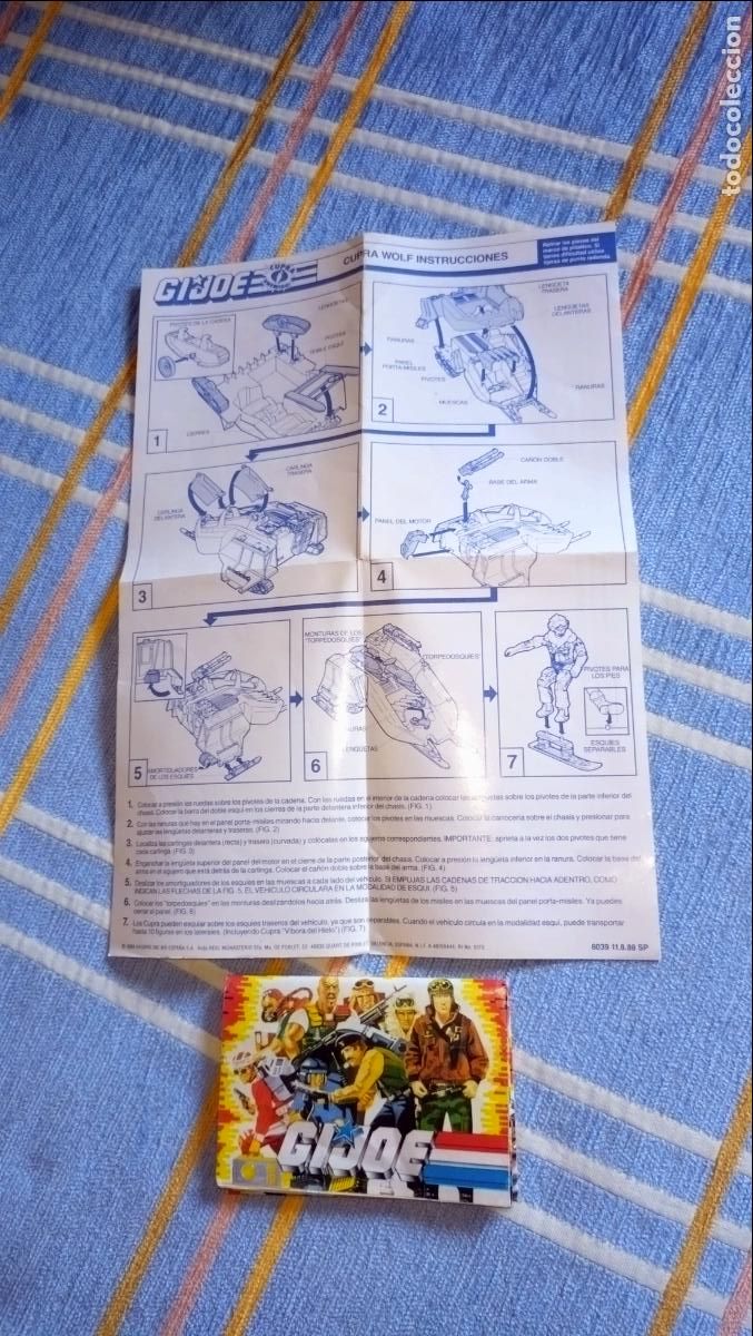 Figuras y mu&ntilde;ecos GI Joe: Gi Joe instrucciones espa&ntilde;olas blueprints Cupra Wolf 1988 + cat&aacute;logo Serie 2