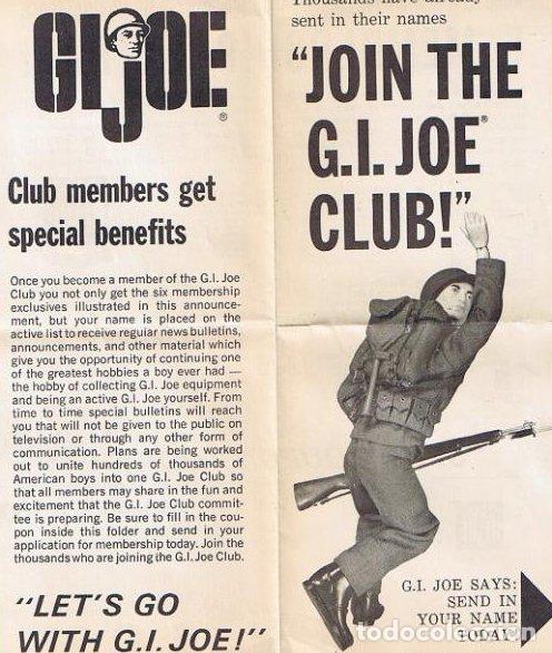 Figuras y mu&ntilde;ecos GI Joe: JOIN THE GI JOE CLUB! SIX MEMBERSHIP EXTRAS. FOLLETO 1964 SERIES. ORIGINAL DE LA EPOCA. ver detalles