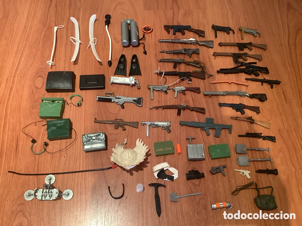 Figuras y mu&ntilde;ecos GI Joe: Lote de Accesorios Action Man Palitoy compatibles con Geyperman para Completar