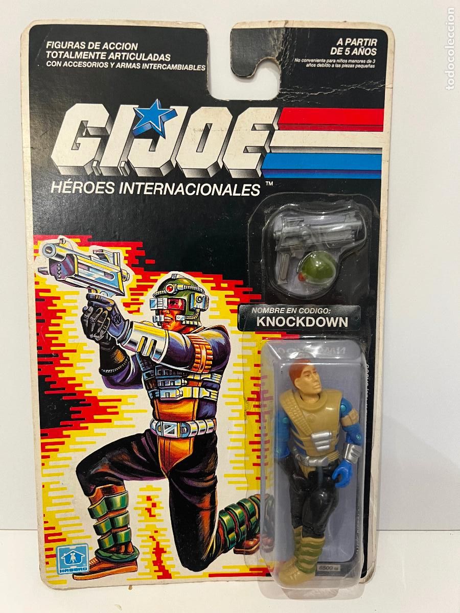 Figuras y mu&ntilde;ecos GI Joe: GI JOE KNOCKDOWN HEROES INTERNACIONALES EN BLISTER HASBRO 1989