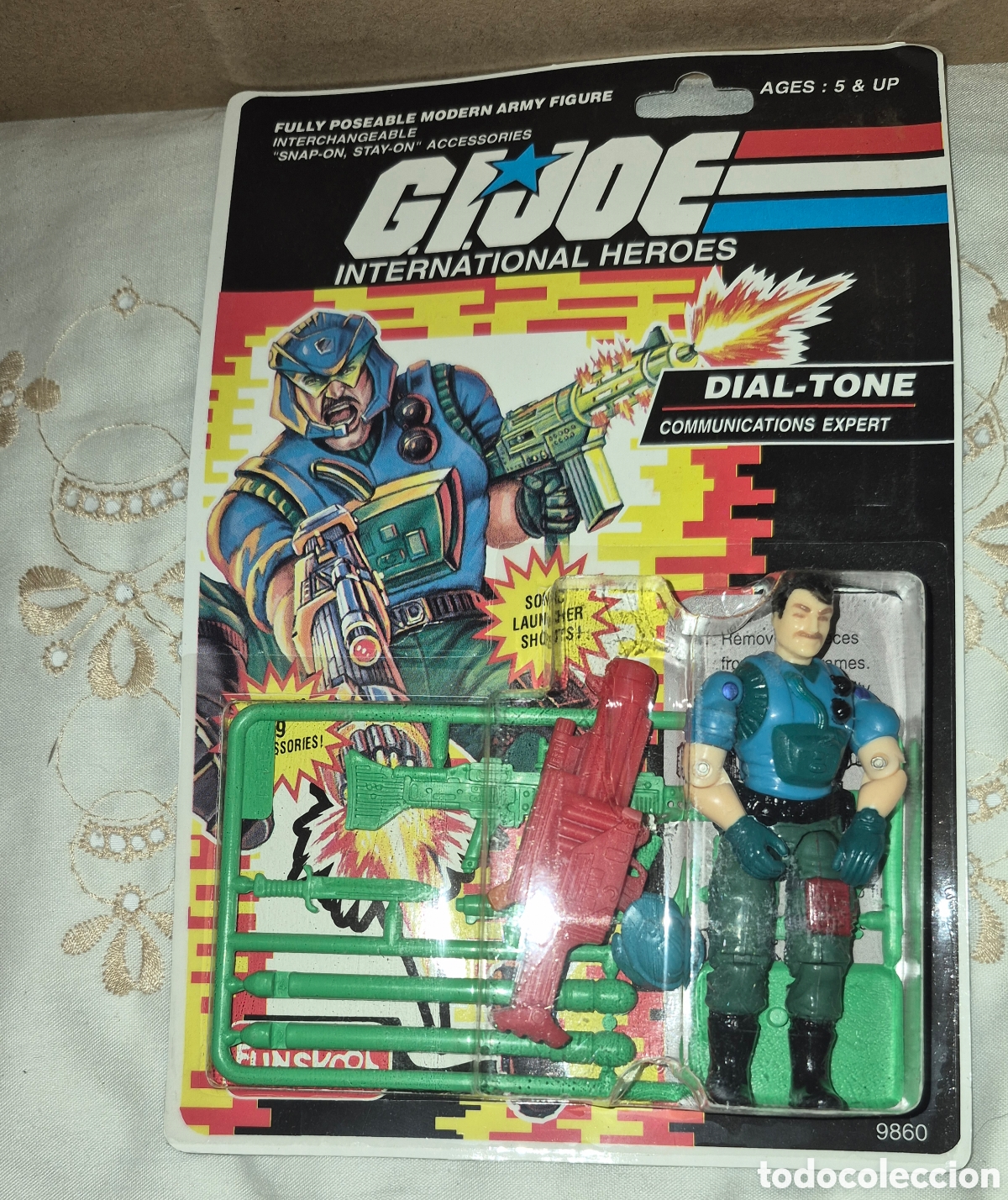 Figuras y mu&ntilde;ecos GI Joe: Antigua figura de Gijoe Funskool en blister de Sci Fi. A&ntilde;os 80 &Eacute;poca Pressing catch, Mosqueperros,