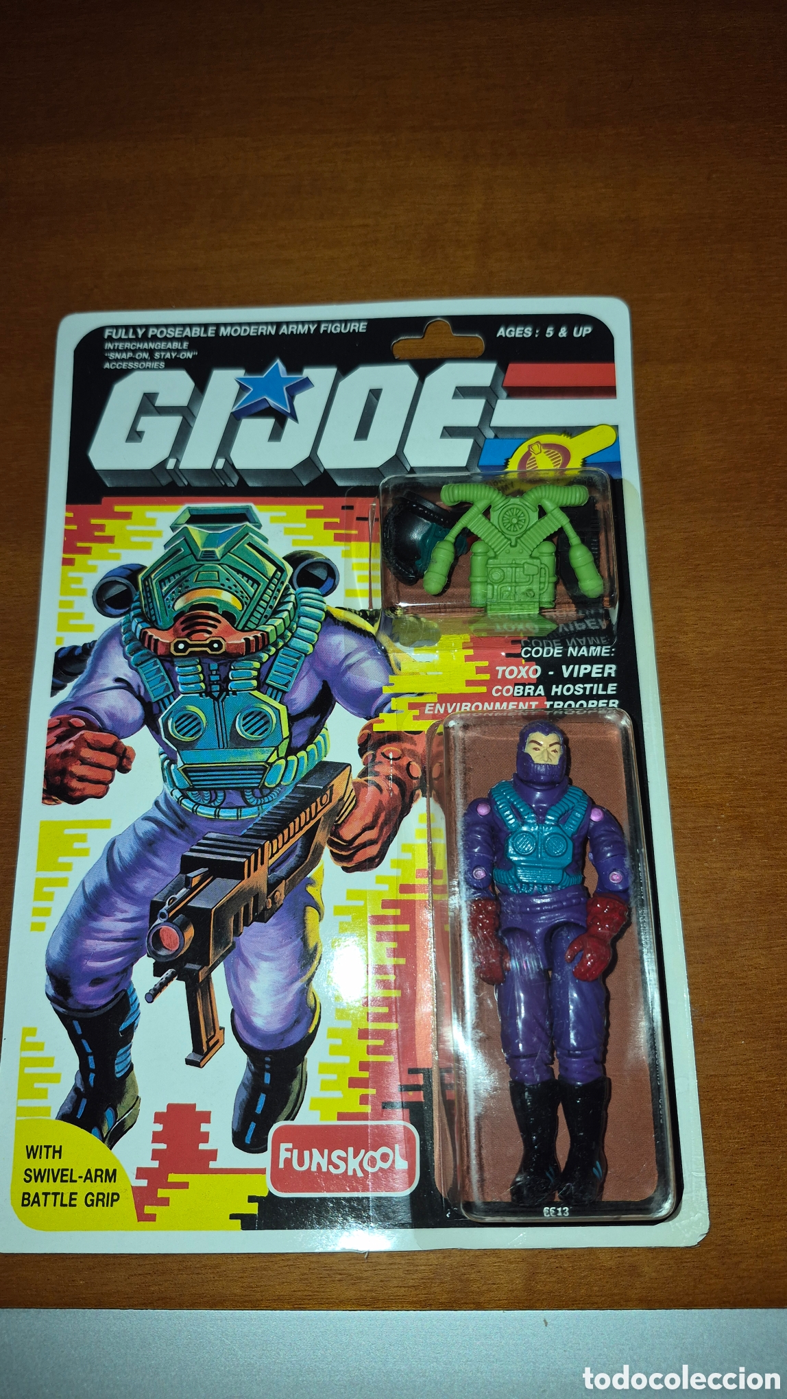 Figuras y mu&ntilde;ecos GI Joe: Antigua figura de Gijoe Funskool. A&ntilde;os 80. Toxo Viper. &Eacute;poca Masters, Mosqueperros, Wwf, catch, Hul