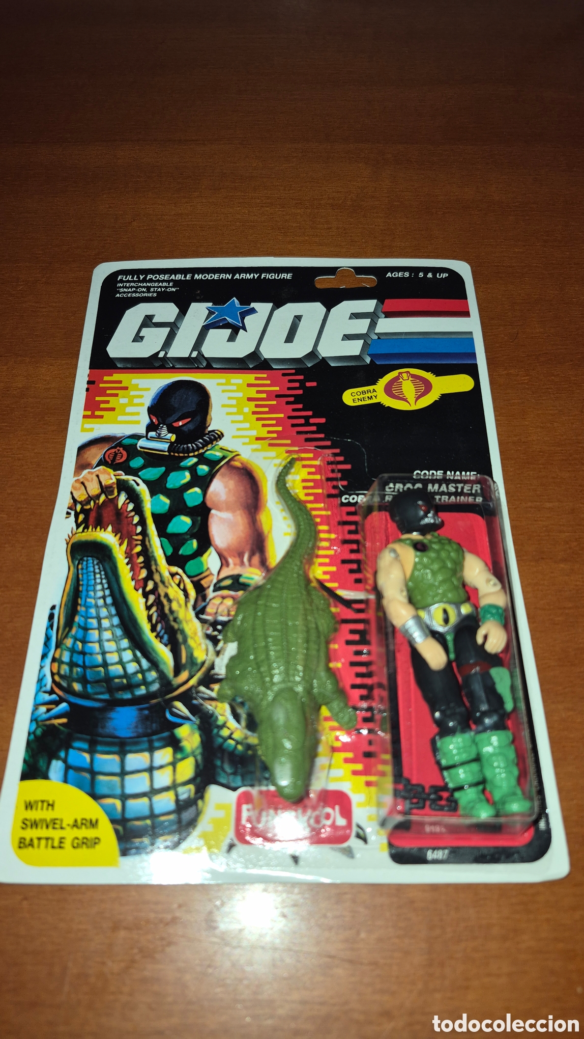 Figuras y mu&ntilde;ecos GI Joe: Antigua figura de Gijoe Funskool. A&ntilde;os 80. Croc Master. &Eacute;poca Masters, Mosqueperros, Wwf, catch, Hu