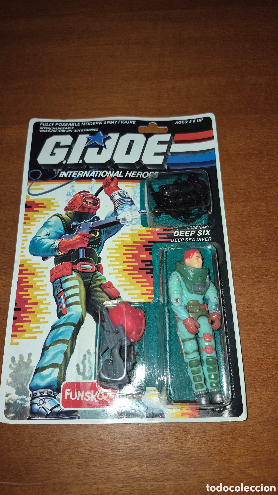 Figuras y mu&ntilde;ecos GI Joe: Antigua figura de Gijoe Funskool. A&ntilde;os 80. Deep Six. &Eacute;poca Masters, Mosqueperros, Wwf, catch, Hulk