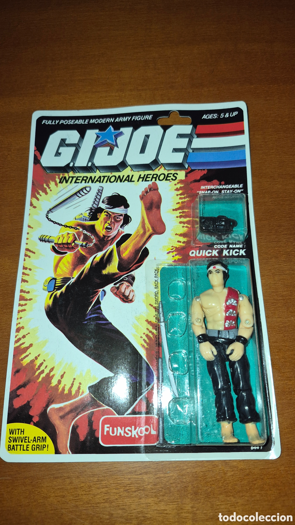 Figuras y mu&ntilde;ecos GI Joe: Antigua figura de Gijoe Funskool. A&ntilde;os 80. Quick Kick. &Eacute;poca Masters, Mosqueperros, Wwf, catch, Hul