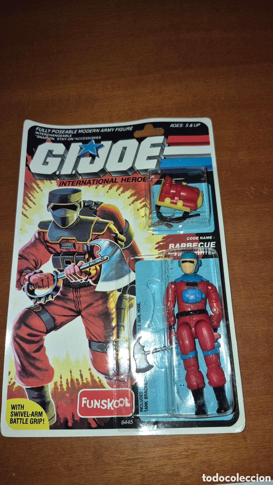 Figuras y mu&ntilde;ecos GI Joe: Antigua figura de Gijoe Funskool. A&ntilde;os 80. Barbecue. &Eacute;poca Masters, Mosqueperros, Wwf, catch, Hulk