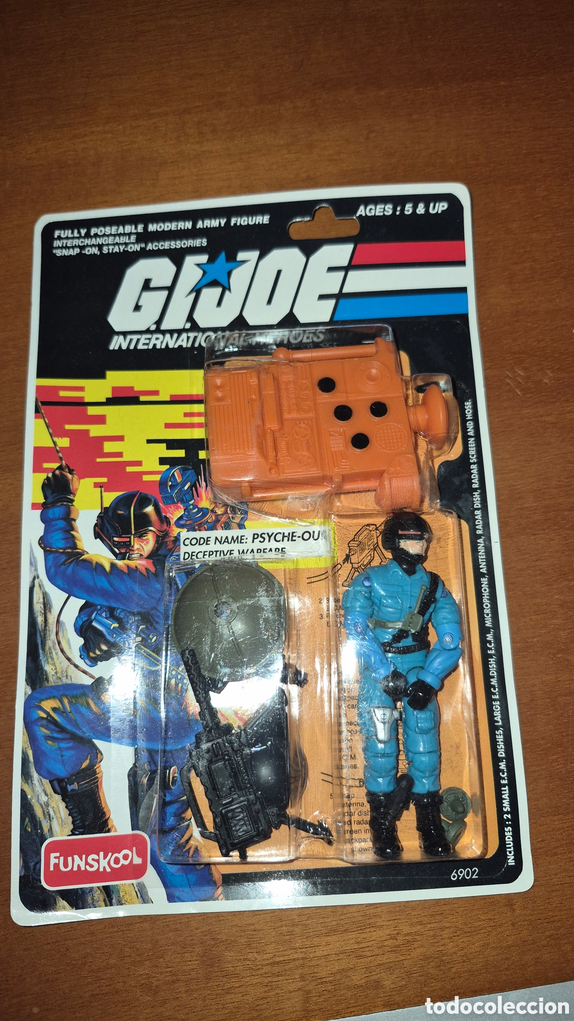 Figuras y mu&ntilde;ecos GI Joe: Antigua figura de Gijoe Funskool. A&ntilde;os 80. Psyche out. &Eacute;poca Masters, Mosqueperros, Wwf, catch, Hul