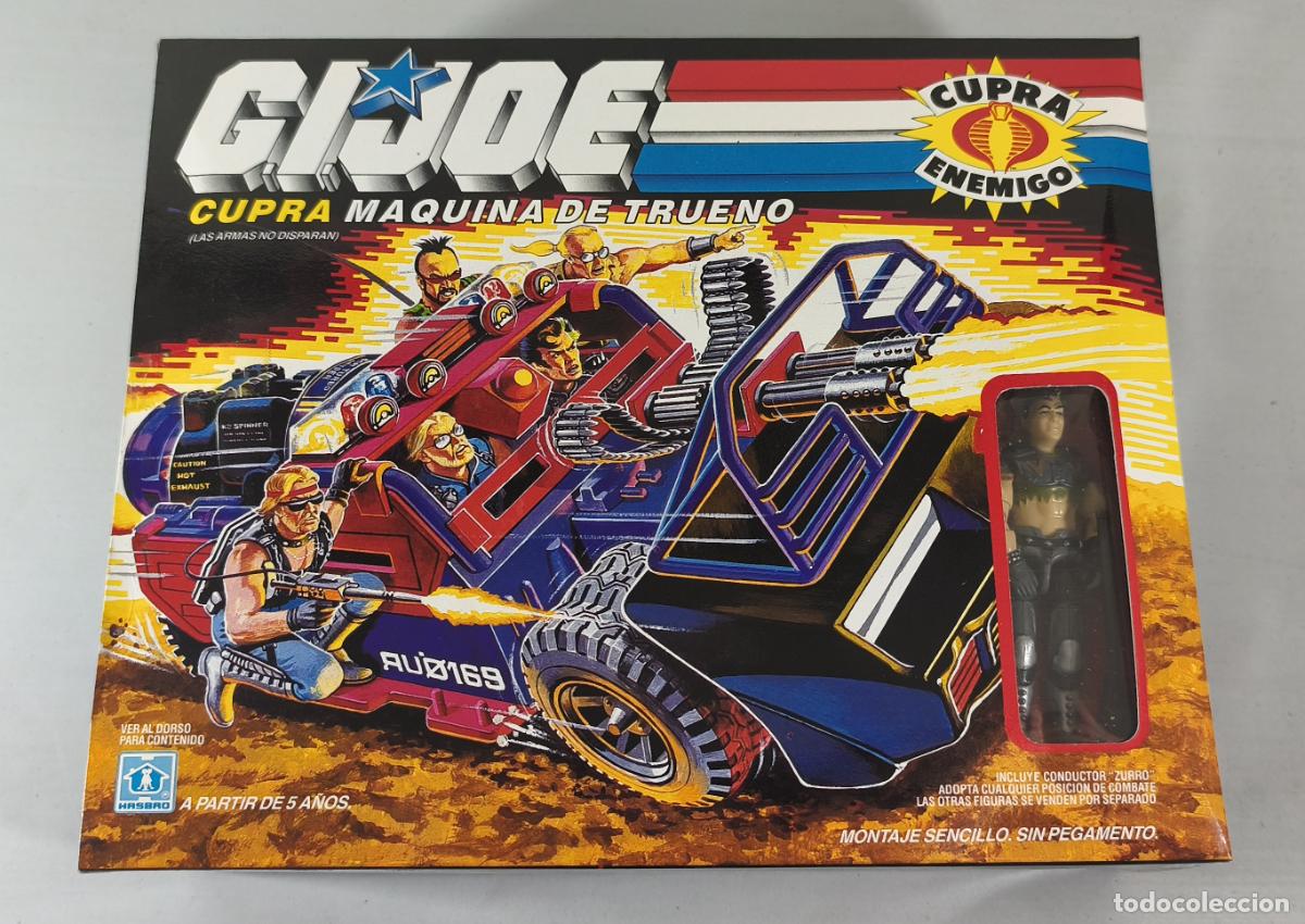 Figuren von GI Joe: GI JOE, NAVE GIJOE CUPRA MAQUINA DE TRUENO, FIGURA ZURRO, HASBRO, A&Ntilde;O 1988, EN CAJA. CC