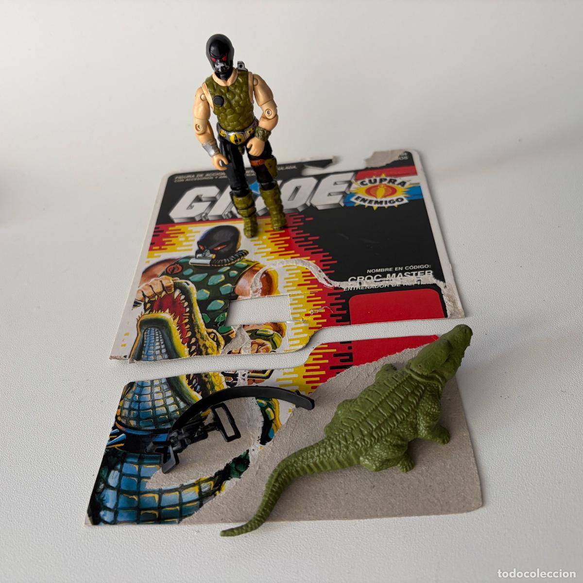 Figuras y mu&ntilde;ecos GI Joe: Figura Mu&ntilde;eco Gi Joe Croc Master y cocodrilo v1 1987 Hasbro Gijoe