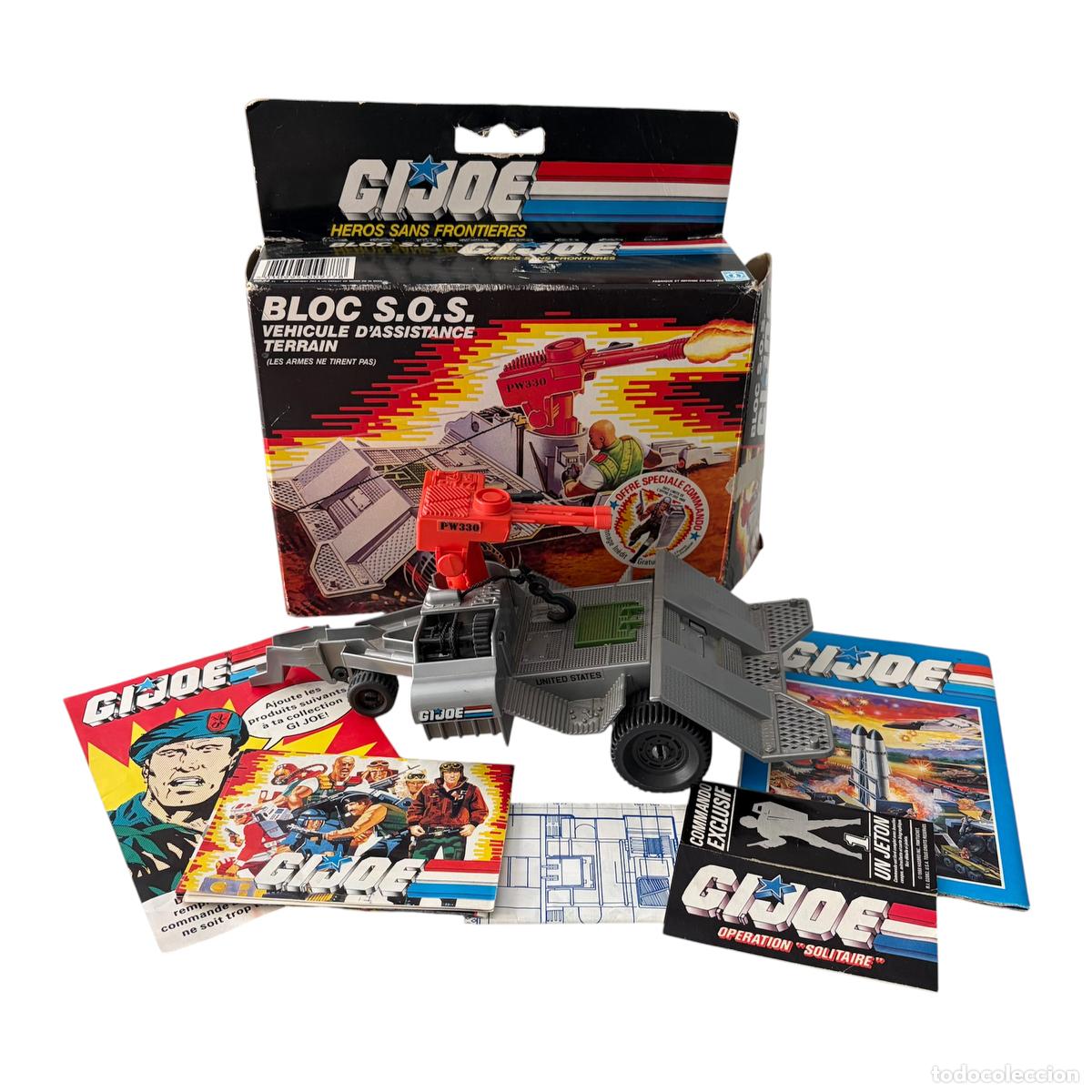 Figuras y mu&ntilde;ecos GI Joe: veh&iacute;culo gi joe Road Toad B.R.V puesto de combate con caja e instrucciones frances hasbro 1988 bloc