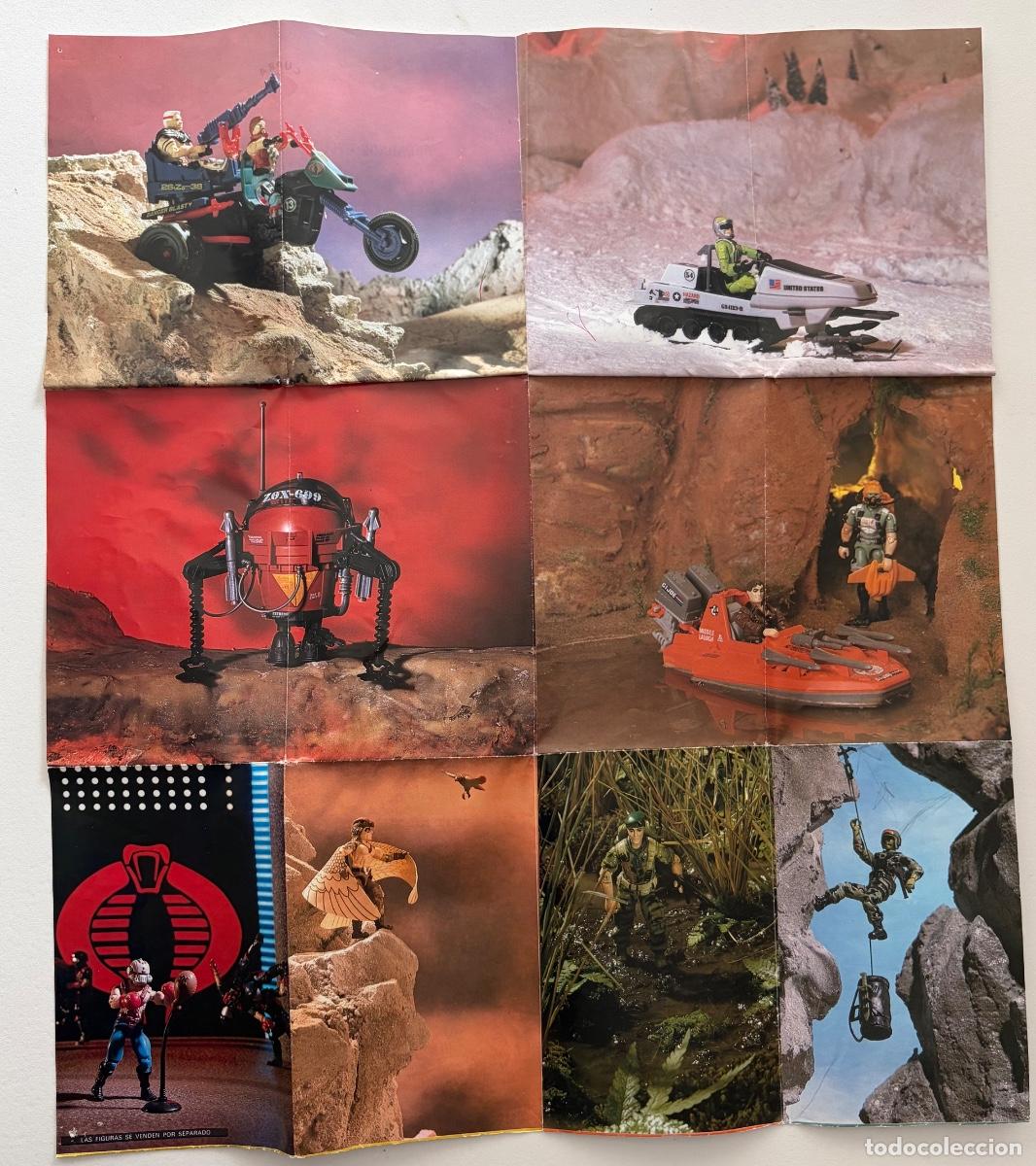 Figuras y mu&ntilde;ecos GI Joe: catalogo folleto poster desplegable gi joe cobra figuras y vehiculos hasbro mb a&ntilde;os 80