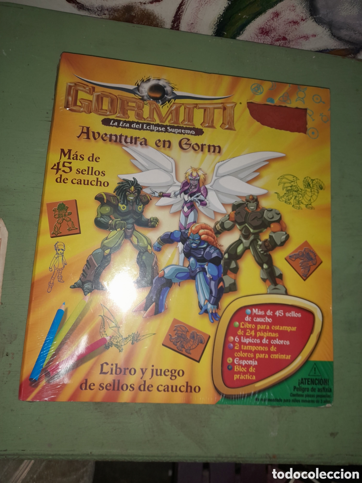 Figuras y mu&ntilde;ecos Gormiti: Goretti, libro y juego de sellos de caucho - Foto 1