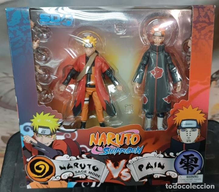 Toyrami Pack Sage Mode Naruto VS Pain Figuras do 25º Aniversário de Naruto  10 cm
