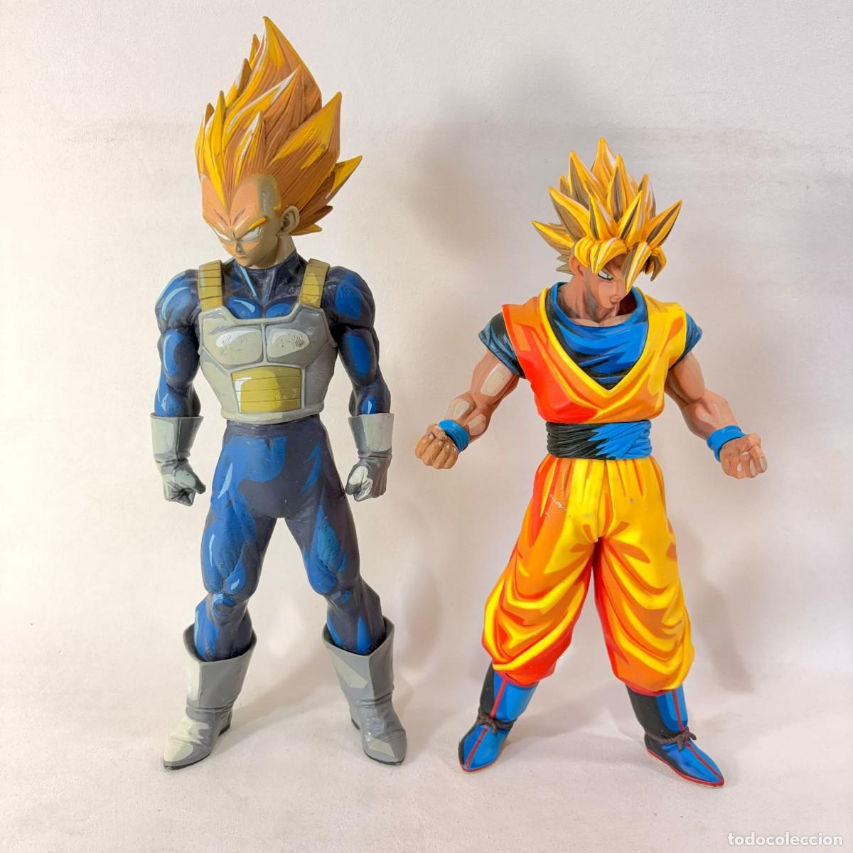 Figuras y Mu&ntilde;ecos Manga: DOS FIGURAS ESTATUILLA DRAGON BALL Z - VEGETA - SON GOKOU - MANGA DIMENSIONS - BANPRESTO - 32 Y 30CM