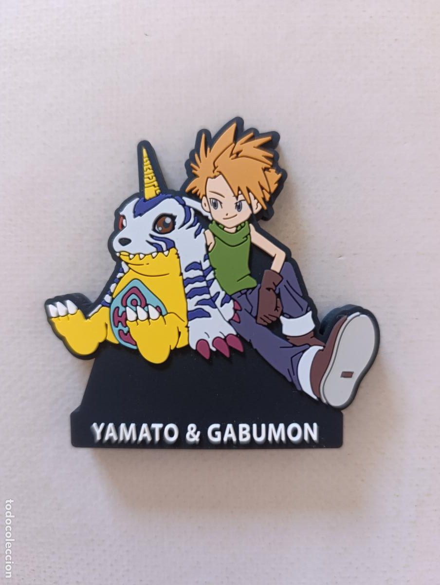 Figuras y Mu&ntilde;ecos Manga: SOPORTE DE GOMA DIGIMON - YAMATO & GABUMON - ICHIBAN KUJI STANDEE - BANDAI - JAPON (349Bw)