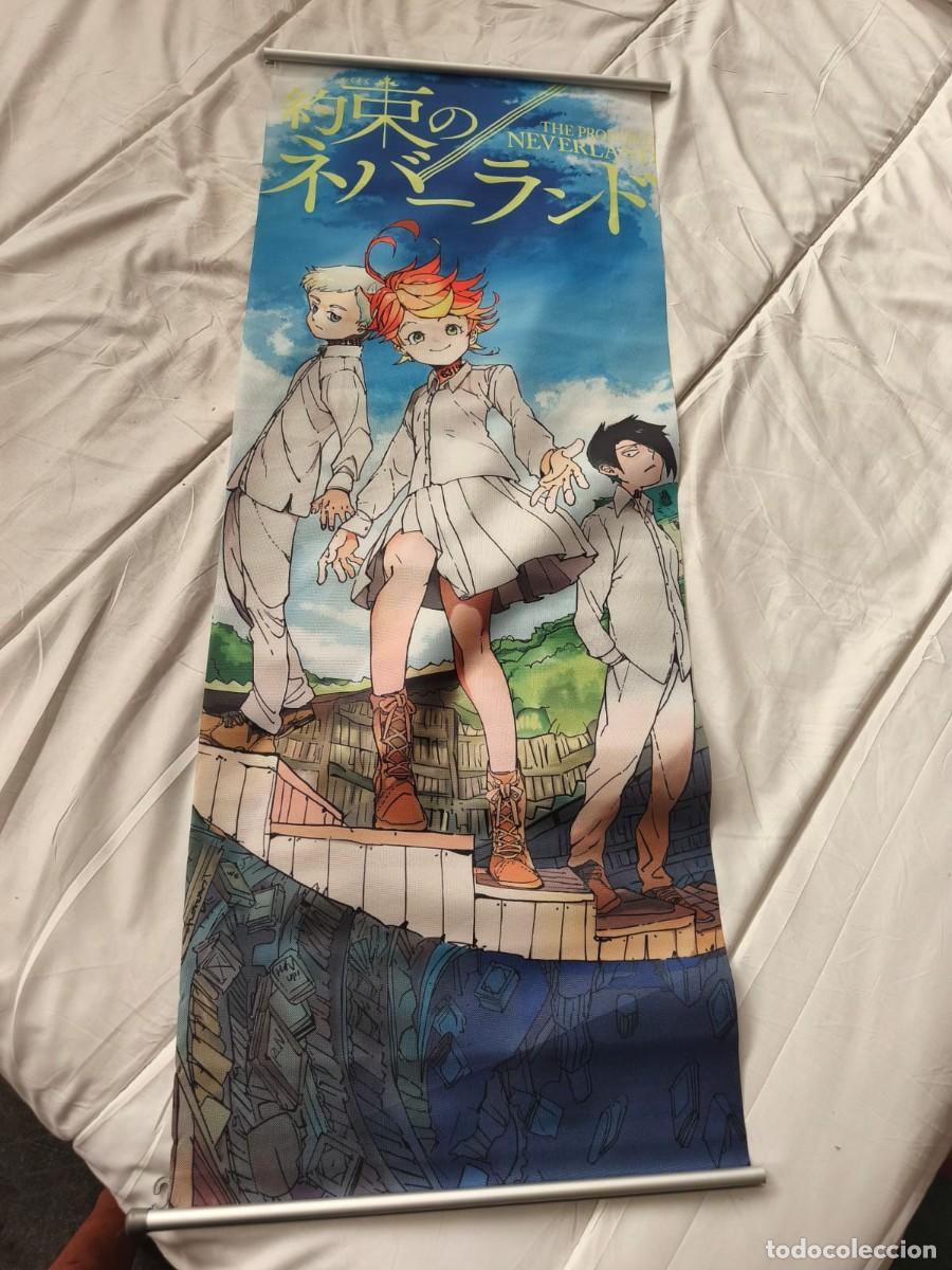 Figuras y mu&ntilde;ecos Manga: The Promised Neverland . Poster de tela colgante de estilo kakemono inspirado en la serie de manga.