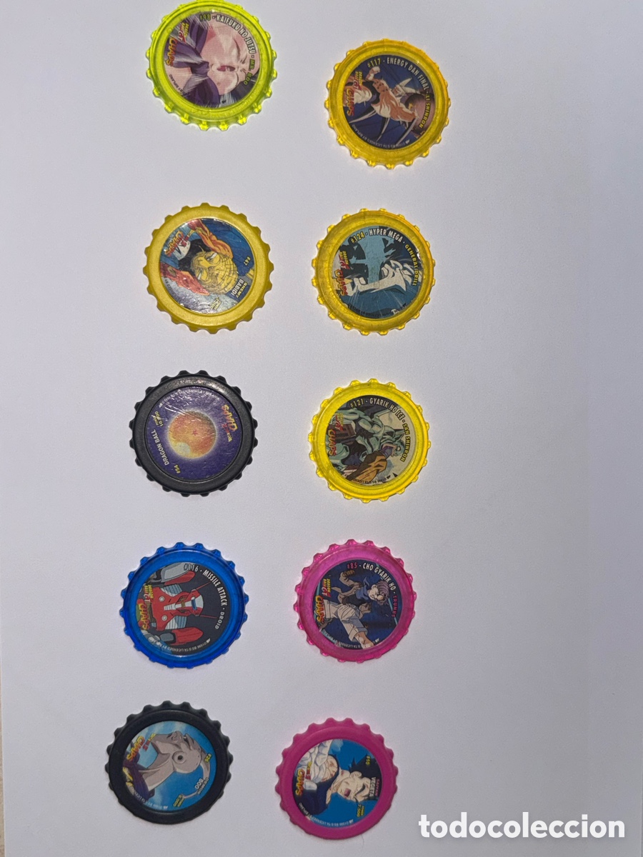 Figuras y mu&ntilde;ecos Manga: Lote de chapas coleccionables Dragon Ball Z Super Chaps (2003&ndash;2004)
