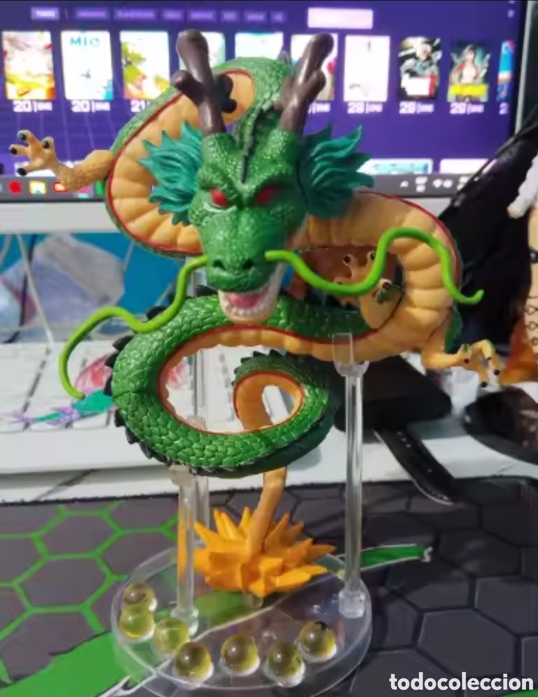 Figuras y mu&ntilde;ecos Manga: Figura de anime de Shenron de Dragon Ball Z de 18 cm, figura de PVC, mu&ntilde;eco, Shenlong, DBZ, juguetes