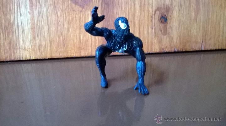 Figuras y mu&ntilde;ecos Marvel: figura de goma spiderman negro marvel yolanda 1996 - Foto 1