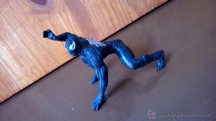 Figuras y mu&ntilde;ecos Marvel: figura de goma spiderman negro marvel yolanda 1996 - Foto 4
