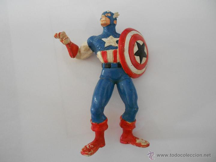 Figuras y mu&ntilde;ecos Marvel: figura de goma Capitan America 9 cm - Foto 1