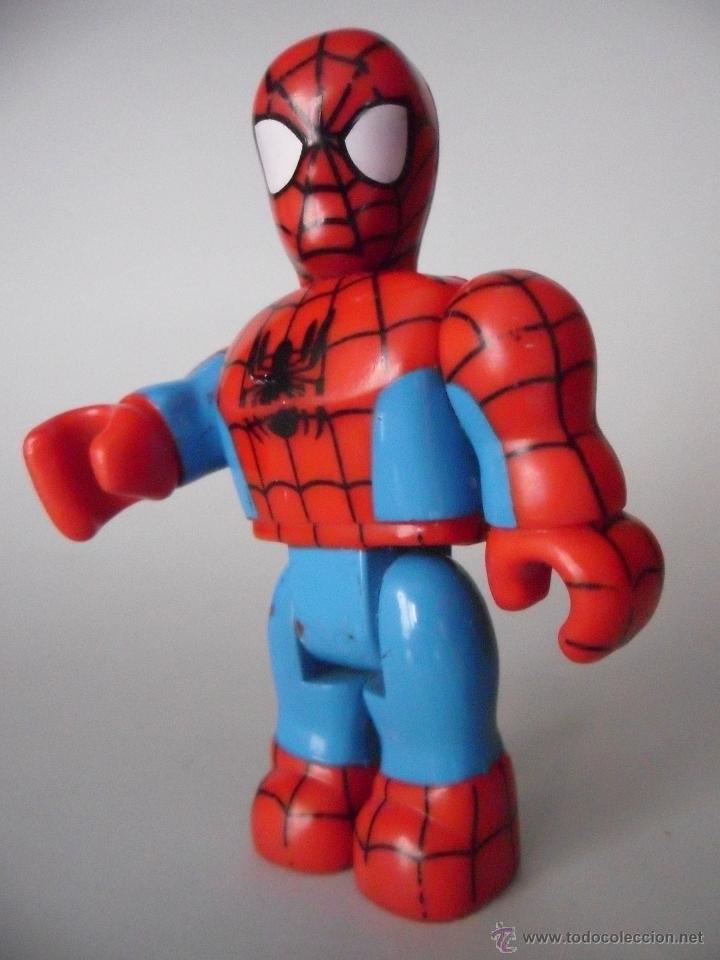 Figuras y mu&ntilde;ecos Marvel: SPIDERMAN MEGA BLOCKS FIGURA ARTICULADA DE 9 CMS - Foto 2